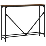 Console Table Brown Oak 102x22.5x75 cm Engineered Wood
