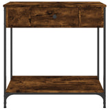 Console Table Smoked Oak 75x34.5x75 cm Engineered Wood
