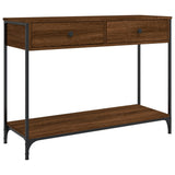 Console Table Brown Oak 100x34.5x75 cm Engineered Wood
