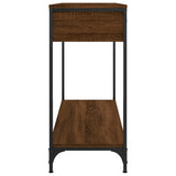 Console Table Brown Oak 100x34.5x75 cm Engineered Wood
