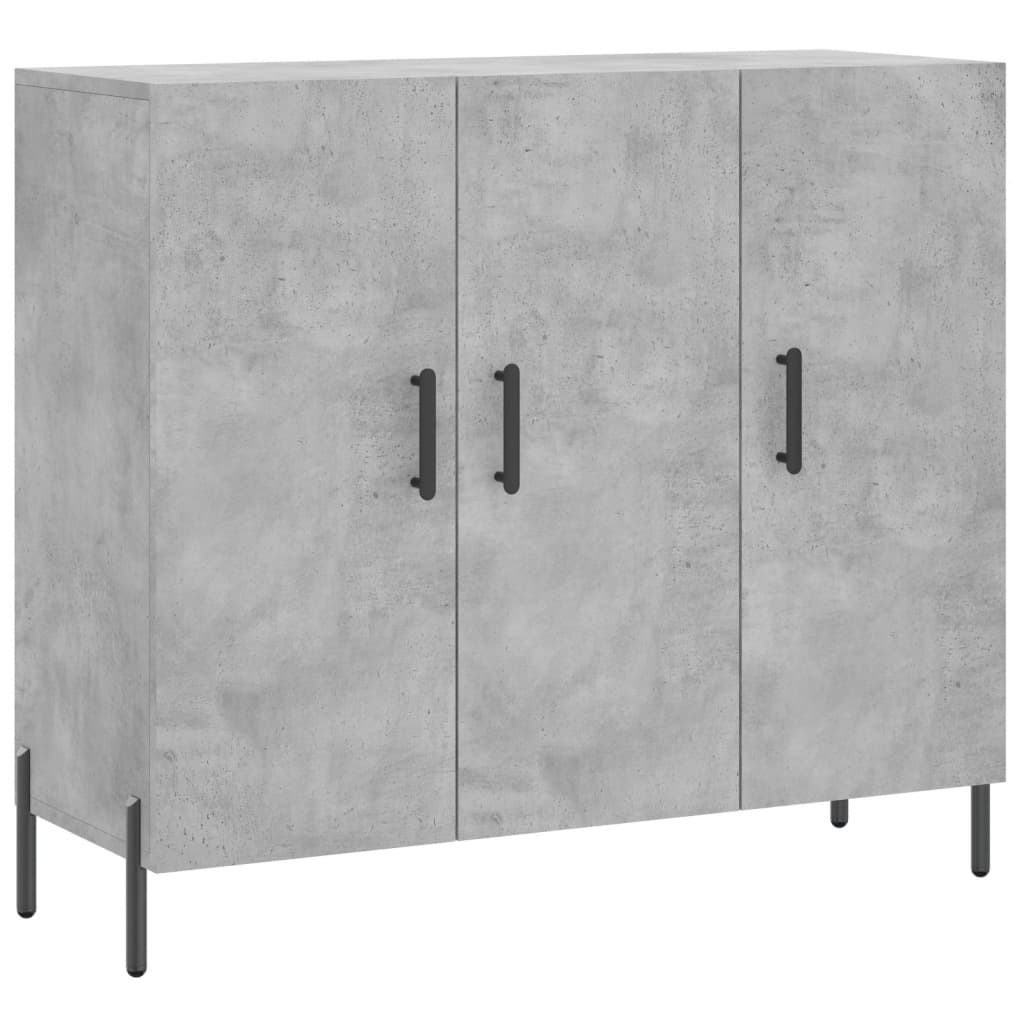 Sideboard Concrete Grey 90x34x80 cm Engineered Wood