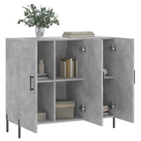 Sideboard Concrete Grey 90x34x80 cm Engineered Wood