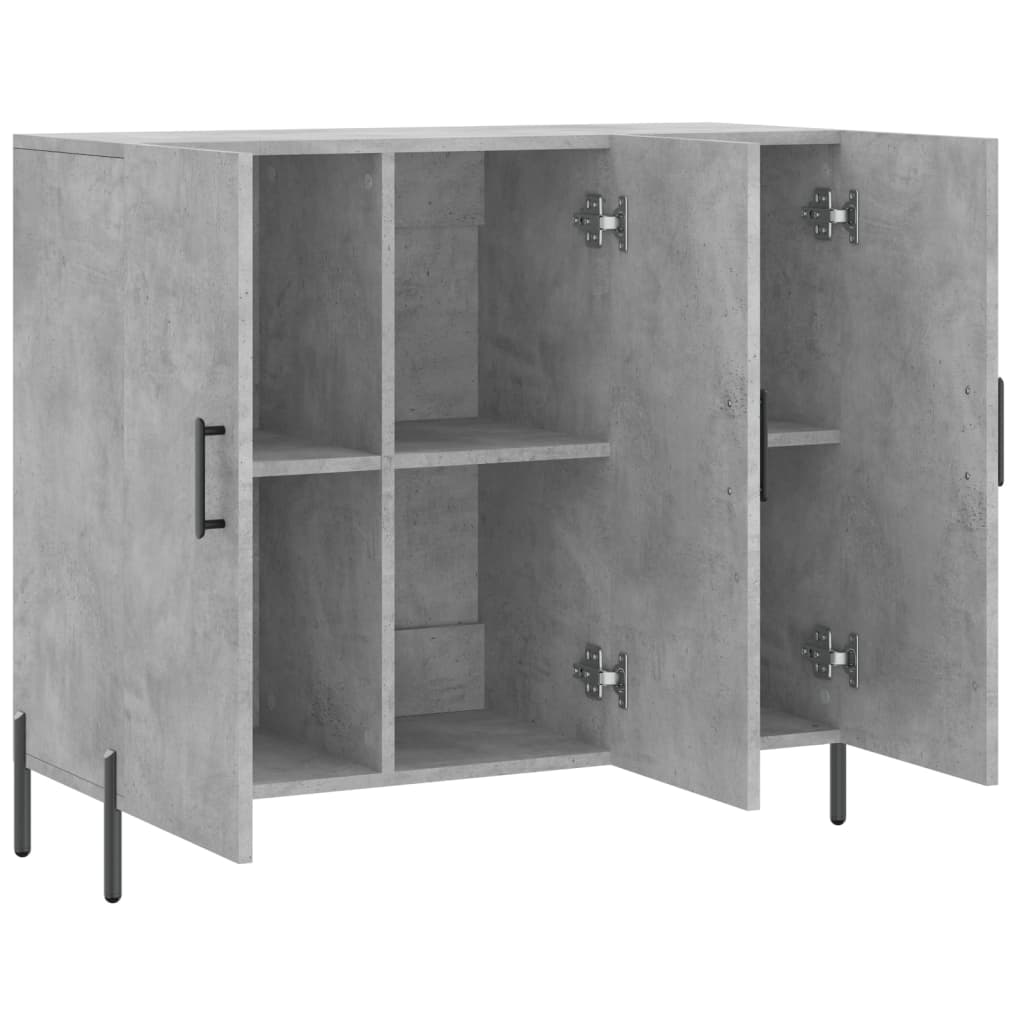 Sideboard Concrete Grey 90x34x80 cm Engineered Wood