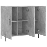 Sideboard Concrete Grey 90x34x80 cm Engineered Wood