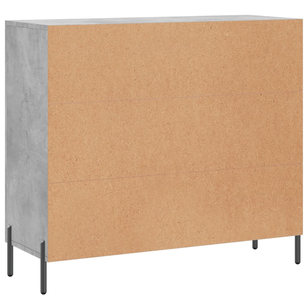 Sideboard Concrete Grey 90x34x80 cm Engineered Wood