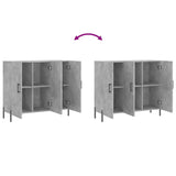 Sideboard Concrete Grey 90x34x80 cm Engineered Wood