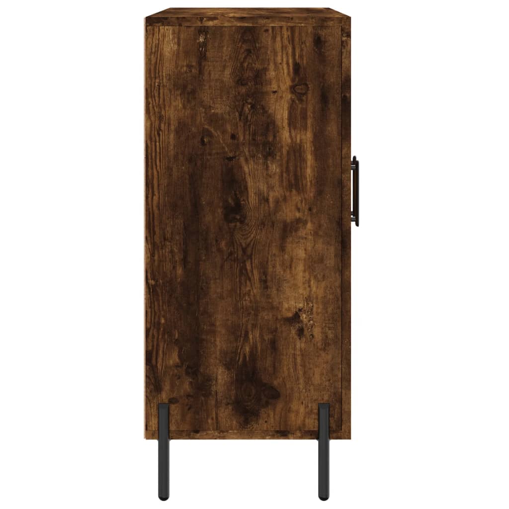 Sideboard Smoked Oak 90x34x80 cm Engineered Wood