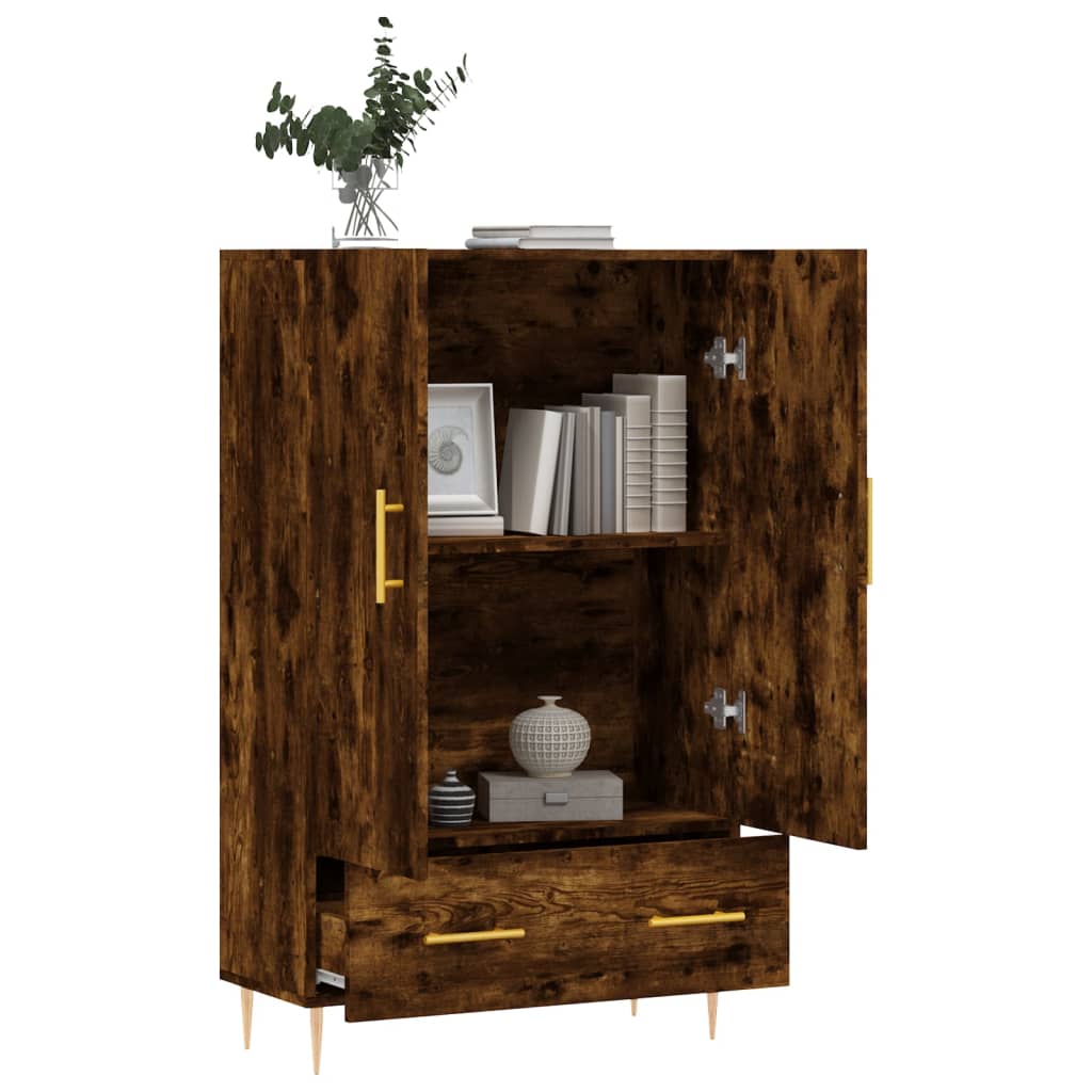 Highboard Smoked Oak 69.5x31x115 cm Engineered Wood