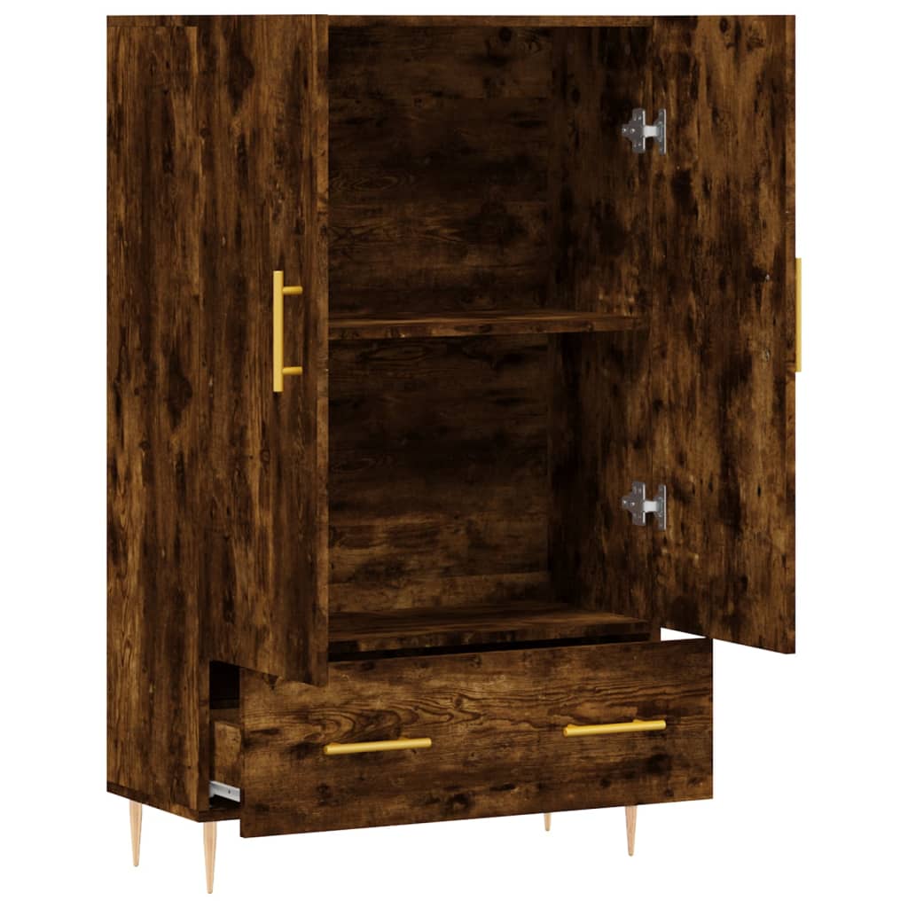 Highboard Smoked Oak 69.5x31x115 cm Engineered Wood