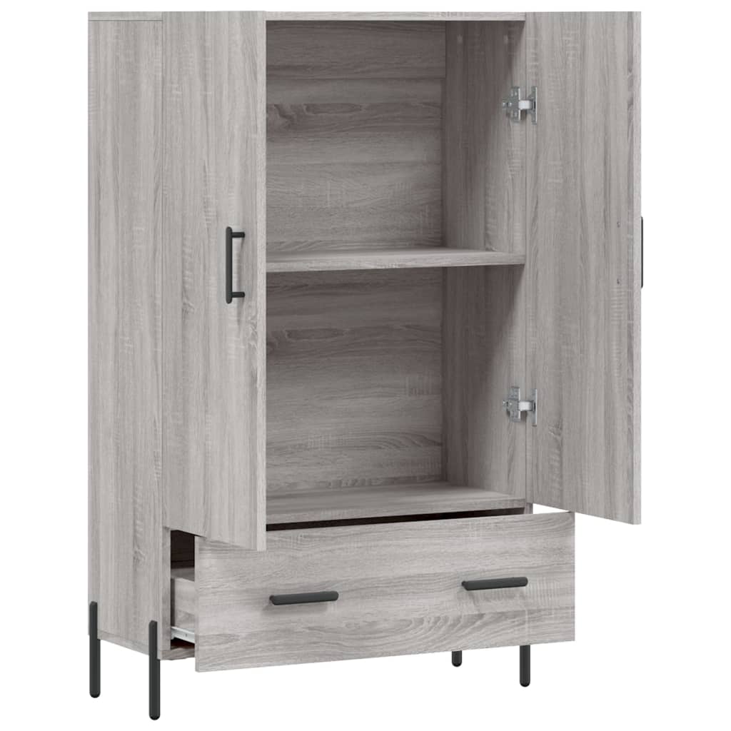 Highboard Grey Sonoma 69.5x31x115 cm Engineered Wood