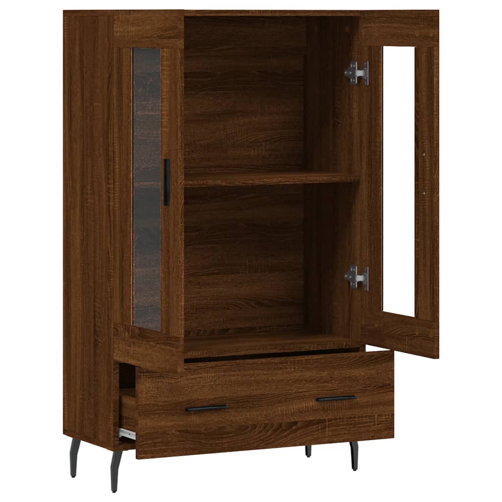 Highboard Brown Oak 69.5x31x115 cm Engineered Wood