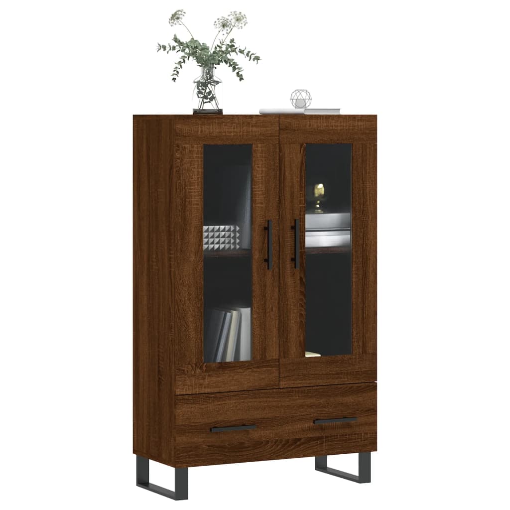 Highboard Brown Oak 69.5x31x115 cm Engineered Wood