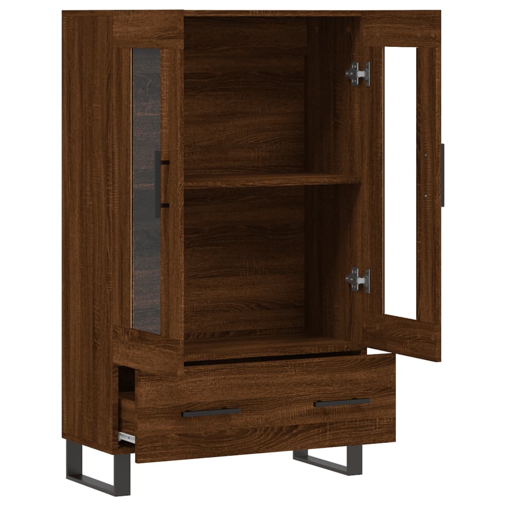 Highboard Brown Oak 69.5x31x115 cm Engineered Wood