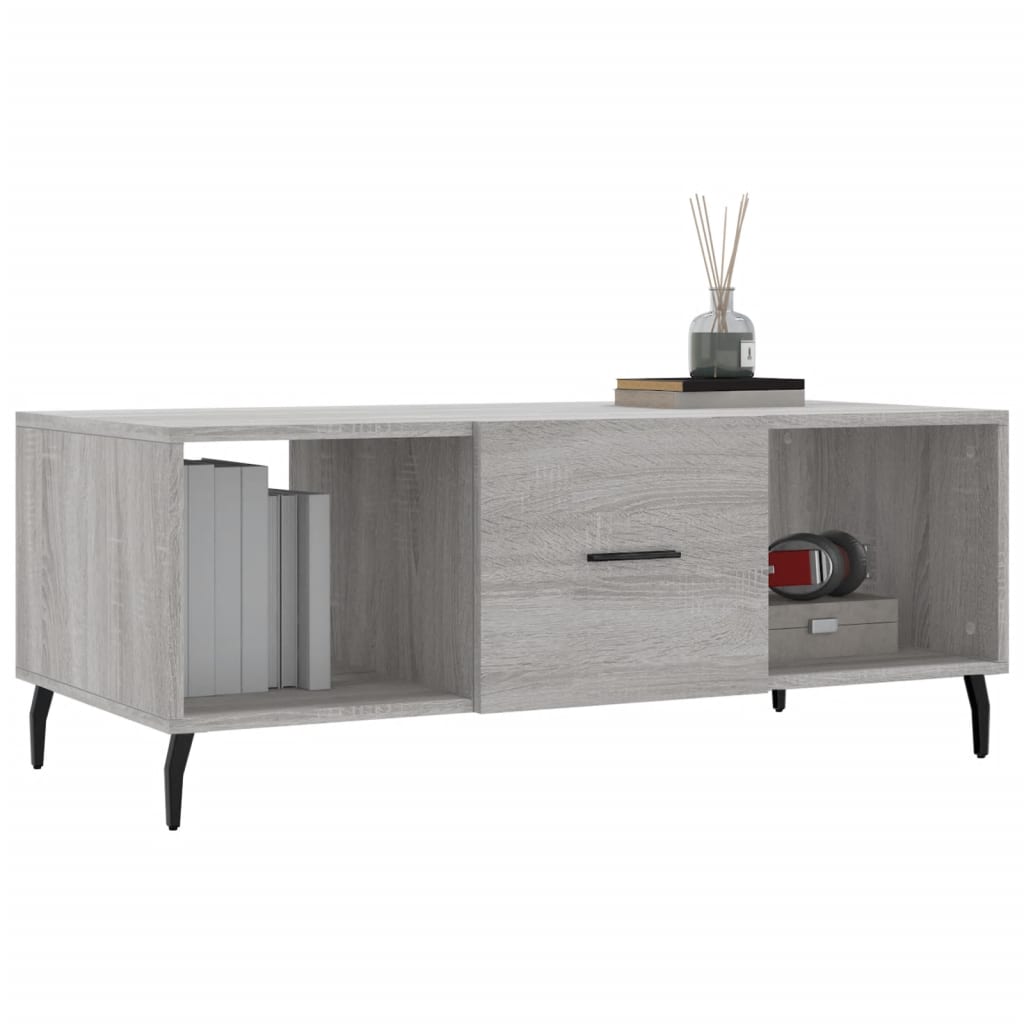 Coffee Table Grey Sonoma 102x50x40 cm Engineered Wood
