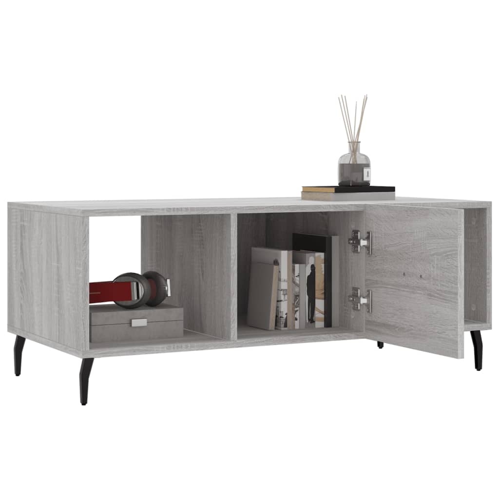 Coffee Table Grey Sonoma 102x50x40 cm Engineered Wood