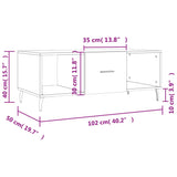 Coffee Table Grey Sonoma 102x50x40 cm Engineered Wood