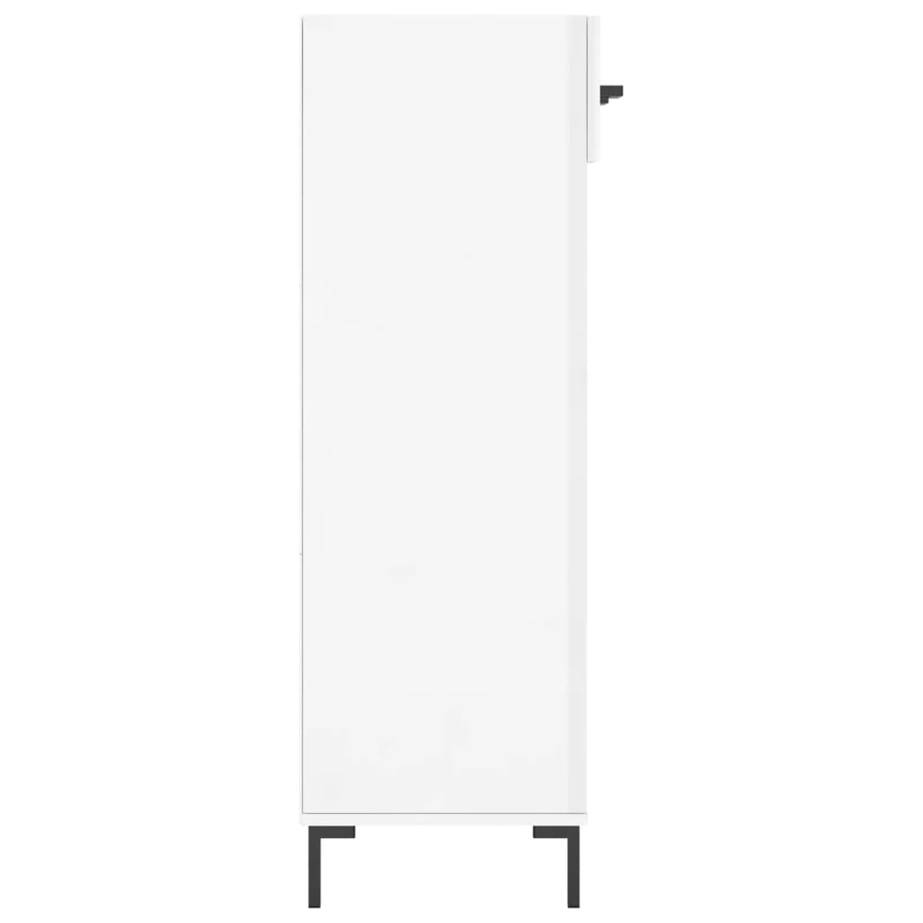 Shoe Cabinet High Gloss White 60x35x105 cm Engineered Wood