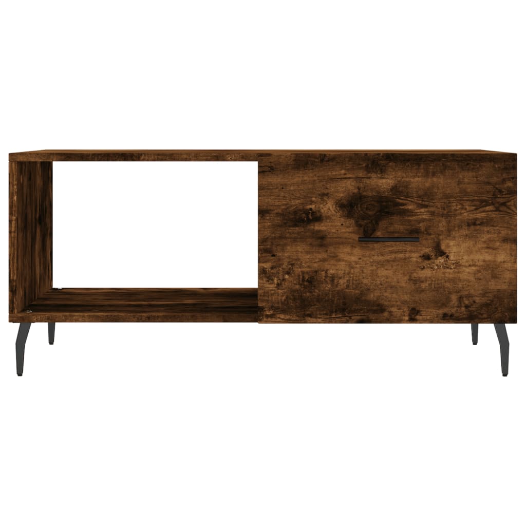 Coffee Table Smoked Oak 90x50x40 cm Engineered Wood