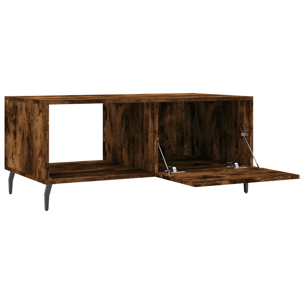 Coffee Table Smoked Oak 90x50x40 cm Engineered Wood
