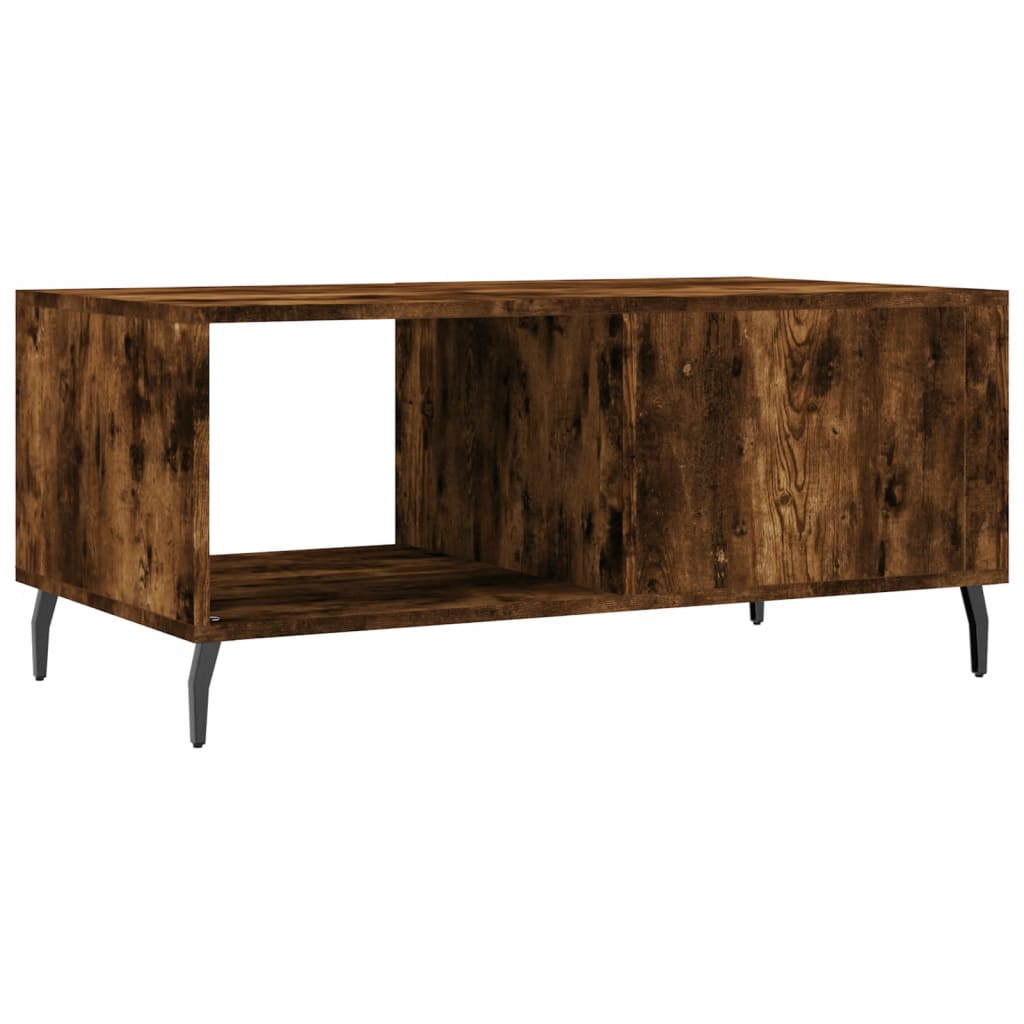Coffee Table Smoked Oak 90x50x40 cm Engineered Wood