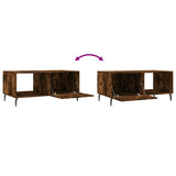 Coffee Table Smoked Oak 90x50x40 cm Engineered Wood