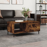 Coffee Table Smoked Oak 90x50x40 cm Engineered Wood