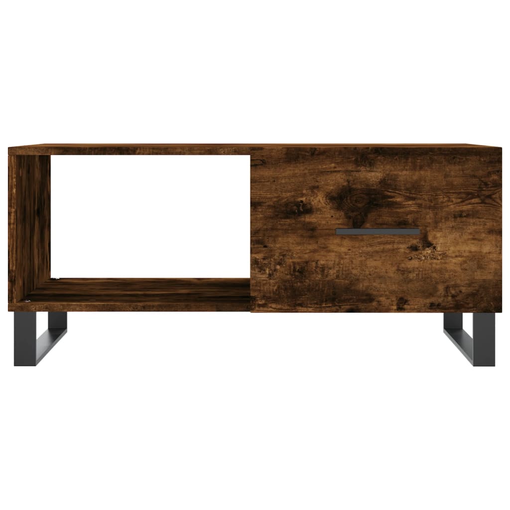 Coffee Table Smoked Oak 90x50x40 cm Engineered Wood