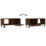 Coffee Table Smoked Oak 90x50x40 cm Engineered Wood