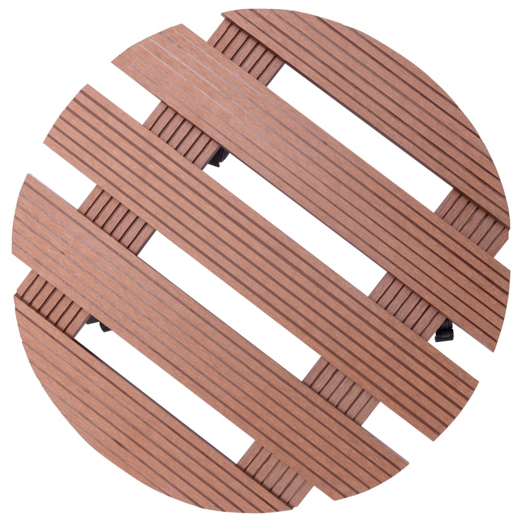 Plant Trolleys 4 pcs Brown Ø30x7,5 cm WPC