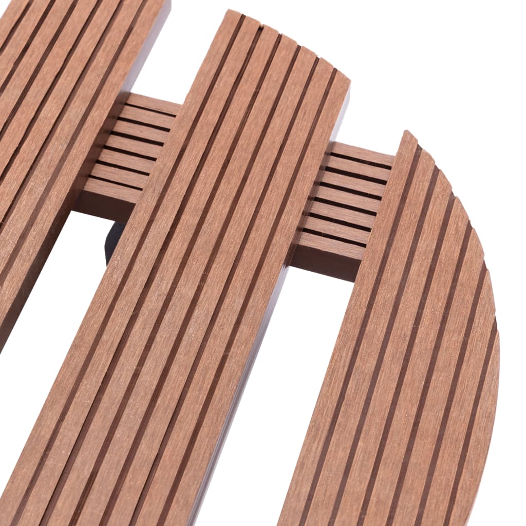 Plant Trolleys 4 pcs Brown Ø30x7,5 cm WPC