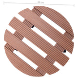 Plant Trolleys 4 pcs Brown Ø30x7,5 cm WPC