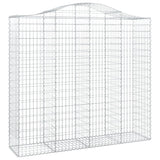 Arched Gabion Baskets 6 pcs 200x50x180/200 cm Galvanised Iron
