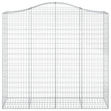 Arched Gabion Baskets 6 pcs 200x50x180/200 cm Galvanised Iron