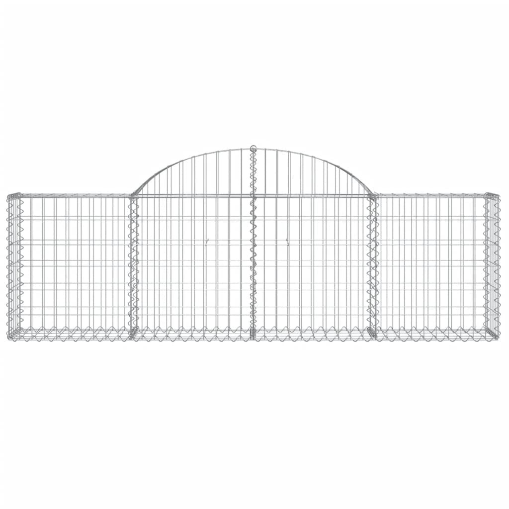 Arched Gabion Baskets 9 pcs 200x30x60/80 cm Galvanised Iron