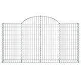 Arched Gabion Baskets 12 pcs 200x30x100/120 cm Galvanised Iron