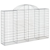 Arched Gabion Baskets 6 pcs 200x30x120/140 cm Galvanised Iron