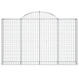 Arched Gabion Baskets 6 pcs 200x30x120/140 cm Galvanised Iron