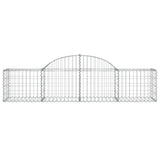 Arched Gabion Baskets 2 pcs 200x50x40/60 cm Galvanised Iron