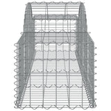 Arched Gabion Baskets 2 pcs 200x50x40/60 cm Galvanised Iron