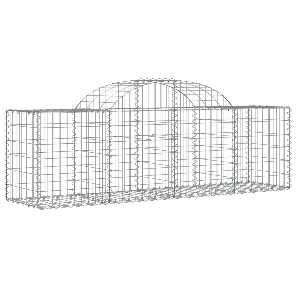 Arched Gabion Baskets 18 pcs 200x50x60/80 cm Galvanised Iron