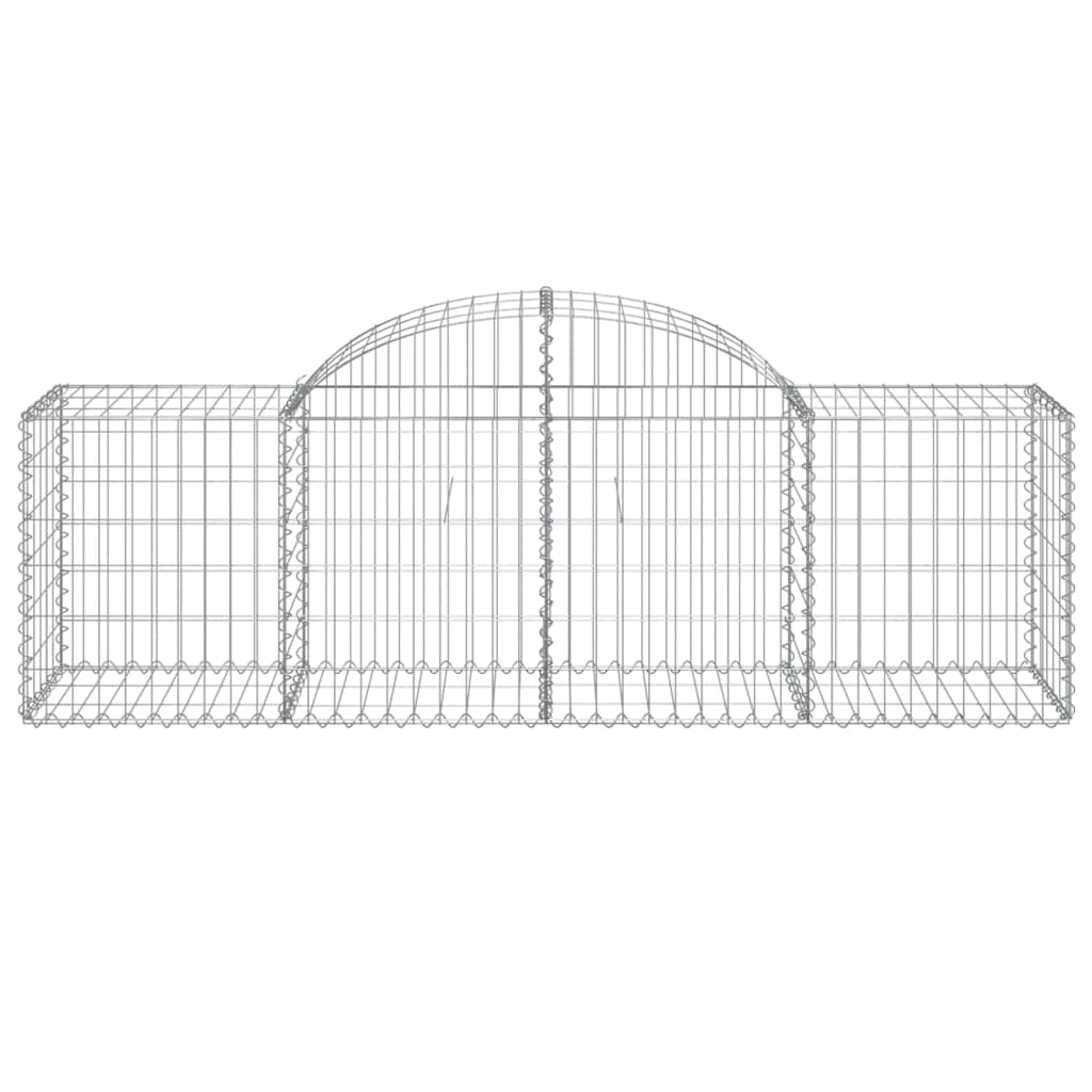 Arched Gabion Baskets 18 pcs 200x50x60/80 cm Galvanised Iron