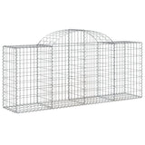 Arched Gabion Baskets 10 pcs 200x50x80/100 cm Galvanised Iron