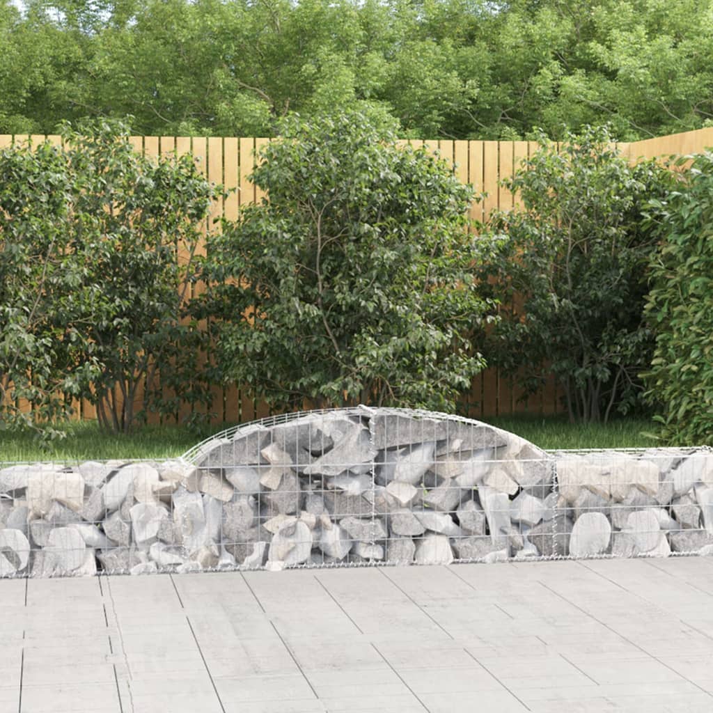 Arched Gabion Baskets 11 pcs 300x30x40/60 cm Galvanised Iron