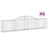 Arched Gabion Baskets 6 pcs 300x30x60/80 cm Galvanised Iron