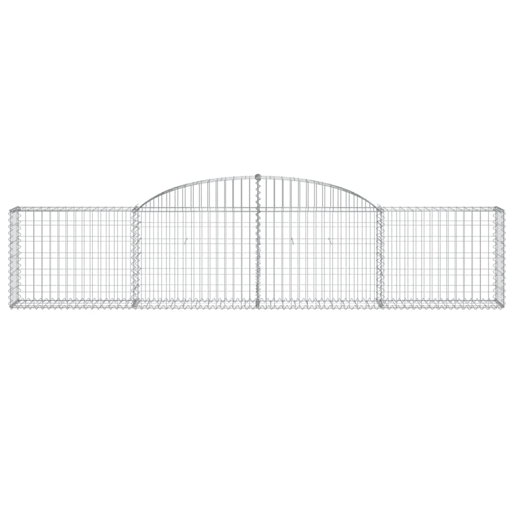 Arched Gabion Baskets 6 pcs 300x30x60/80 cm Galvanised Iron