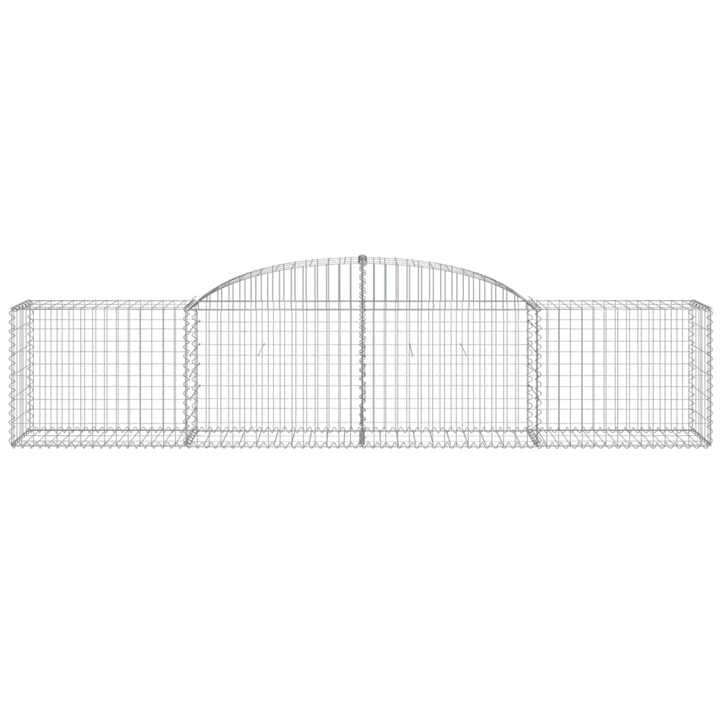 Arched Gabion Baskets 8 pcs 300x50x60/80 cm Galvanised Iron