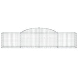 Arched Gabion Baskets 8 pcs 300x50x60/80 cm Galvanised Iron