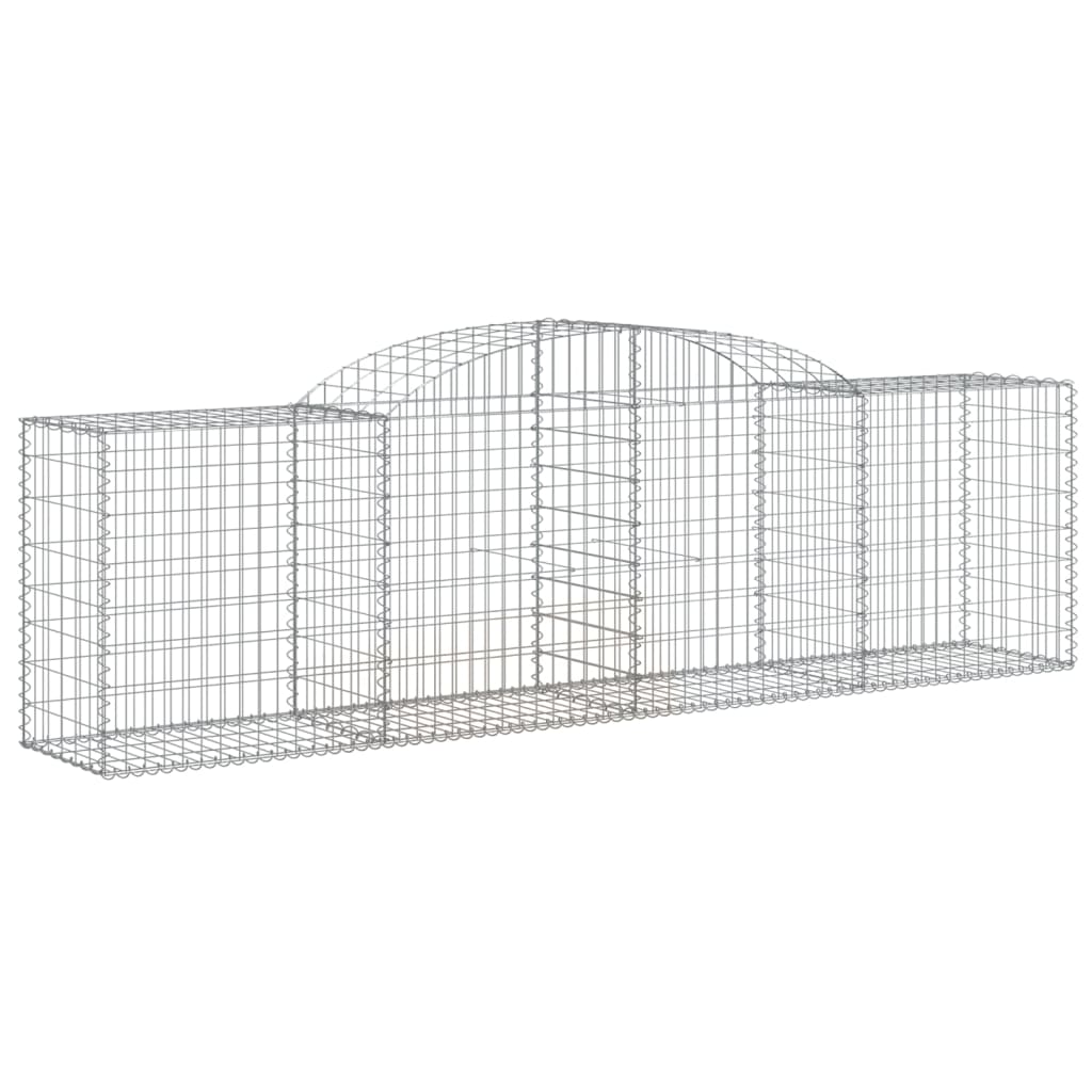 Arched Gabion Baskets 9 pcs 300x50x80/100 cm Galvanised Iron