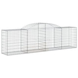 Arched Gabion Baskets 9 pcs 300x50x80/100 cm Galvanised Iron