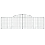 Arched Gabion Baskets 9 pcs 300x50x80/100 cm Galvanised Iron